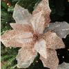 New 30CM Artificial Poinsettia Flower Sequins Sparkling Simulation Flowers Glitter DIY Christmas Flower Wedding Decoration