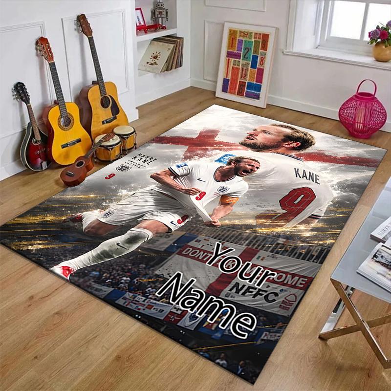 Harry Kane Design Area Rug Personalized Name- Non-Slip, Soft & Cozy Floor Mat for Living Room, Office - Indoor/Outdoor Carpet