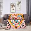 Colorful Floral and Animal  Blanket Quality Warm Soft  Throw Blanket Spring Kids Outdoor Funny Bedspread