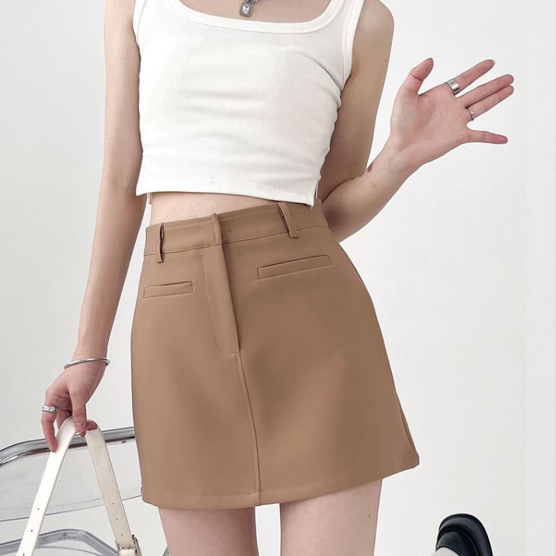 

Серый костюм, юбки для женщин, летние сексуальные шорты с высокой талией, мини-юбка, винтажная офисная женская одежда в корейском стиле, уличная одежда Y2k XS хаки