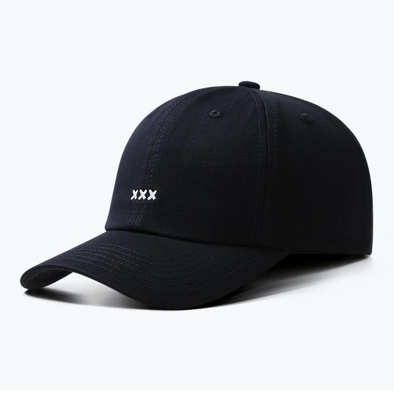 Versatile soft top embroidery X cotton baseball hat men's and women's sunshade cap three-dimensional embroidery