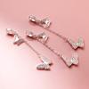 Exquisite S925 Sterling Silver Zirconia Butterfly Tassel Pendant DIY Bracelet Necklace Permanent Jewelry Findings Components