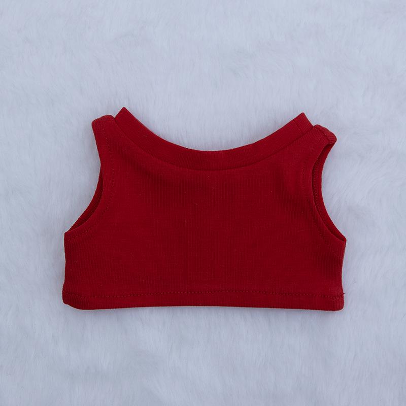 High Neck Sleeveless T-shirt for 10cm-20cm Dolls - Versatile Cotton Plush Fabric