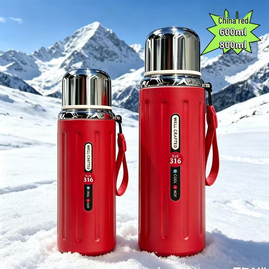 2026 Macaron Stainless Steel Thermos Cup with Steel Lid, High Appearance, Large Capacity, Portable for Commute