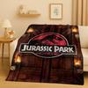 Coperta in Flanella Cartoon Dinosauro Jurassic Park 3D, Coperta Morbida Calda in Peluche per Casa Camera da Letto Letto Divano Copertura Ufficio Campeggio
