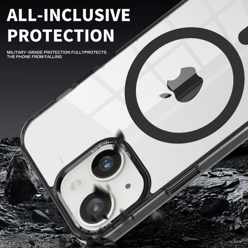 Electroplated Acrylic Magnetic Case for iPhone 14 Pro Max/15 - 2-in-1 Protective Cover