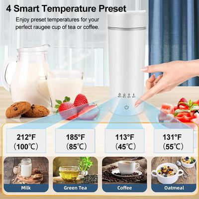 Portable Electric Kettle Mini Electric Kettle Tea Coffee Pot Anti-Scald Water Thermal Cup Keep Warm Hot Water Bottle for Travel