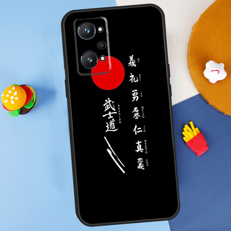 Japanese Bushido Samurai For Realme 11 10 12 13 14 Pro Plus GT 5 6 6T GT7 Pro C61 C53 C51 C21Y C25S C55 C67 C75 Case