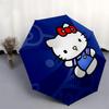 1pc Hello Kitty Blue Circle Umbrella with Plastic Handle,Suitable for All Seasons Home Travel Outdoor UmbrellaSanlio294