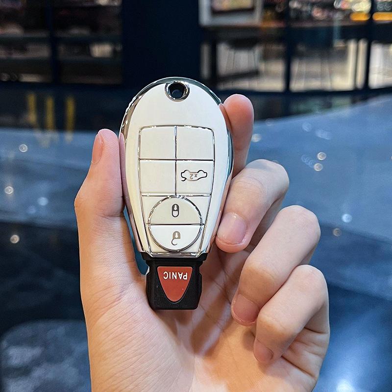 Tpu Car Key Holder Cover Shell Fob Holder Protector For Dodge Caravan For Chrysler Grand Voyager 300 C For Jeep Grand Cherokee