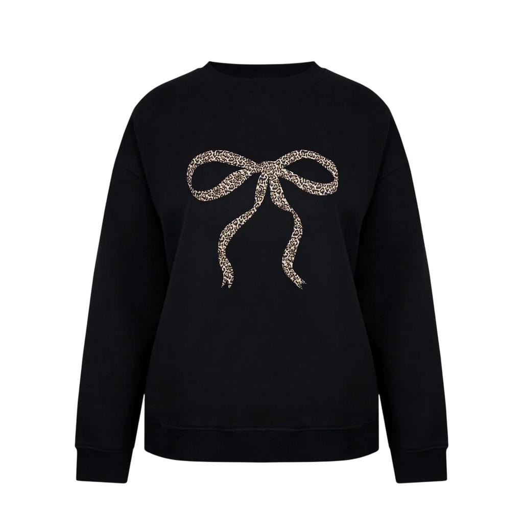 Miso Womens/Ladies Bow Crew Neck Long-Sleeved Sweatshirt