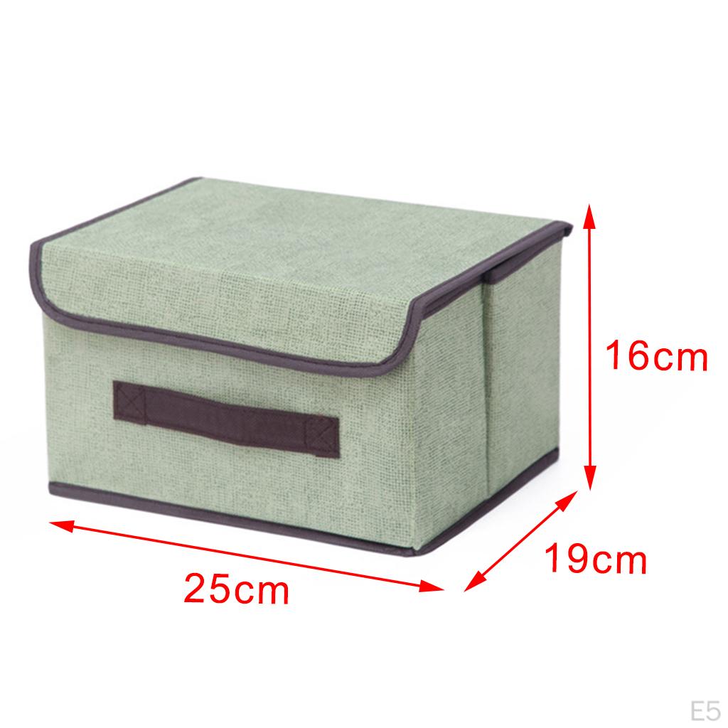Faltbarer Aufbewahrungsbehälter mit Deckel, Stoff Dekorative Box Organizer Behälter Korb Würfel für