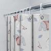 Winter-Themed Shower Curtain Featuring Cute Polar Bears Wearing Cozy Sweaters With Red Berries Leaves Design For Bathroom Decora