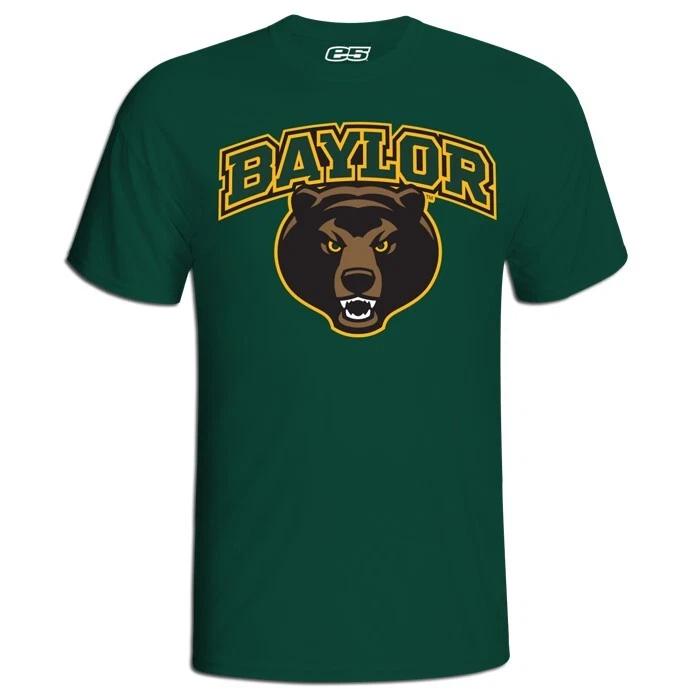 Зеленая футболка с логотипом-аркой Baylor Bears, приталенная, от E5 S