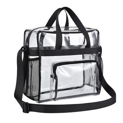 Samcos Clear Work Bag, PVC Clear, Large Capacity Handbag, Storage Bag, Waterproof, Lightweight, Transparent, Shoulder Bag, Crossbody Bag, Perfect for