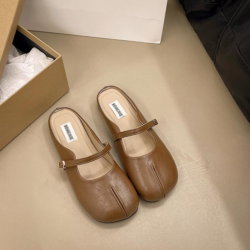 Soft bottom bag head slippers women's summer wear new cool slippers flat bottom lazy half slippers drag