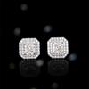 Hui Zhiyi 2023 Bartia Style 925 Silver Simulated One Carat Diamond Pave Earrings