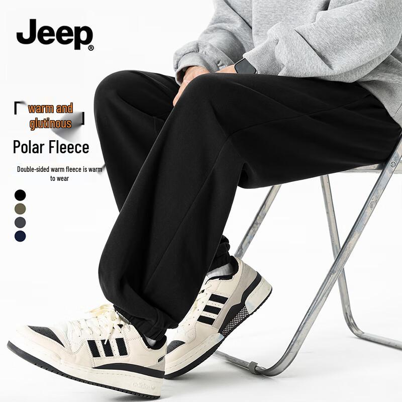 JEEP Men s Fleece-Lined Jogger Pants L