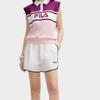 Fila Simple Logo Print Thin Mid Waist Casual Shorts Women Shorts White F11W429805FWT