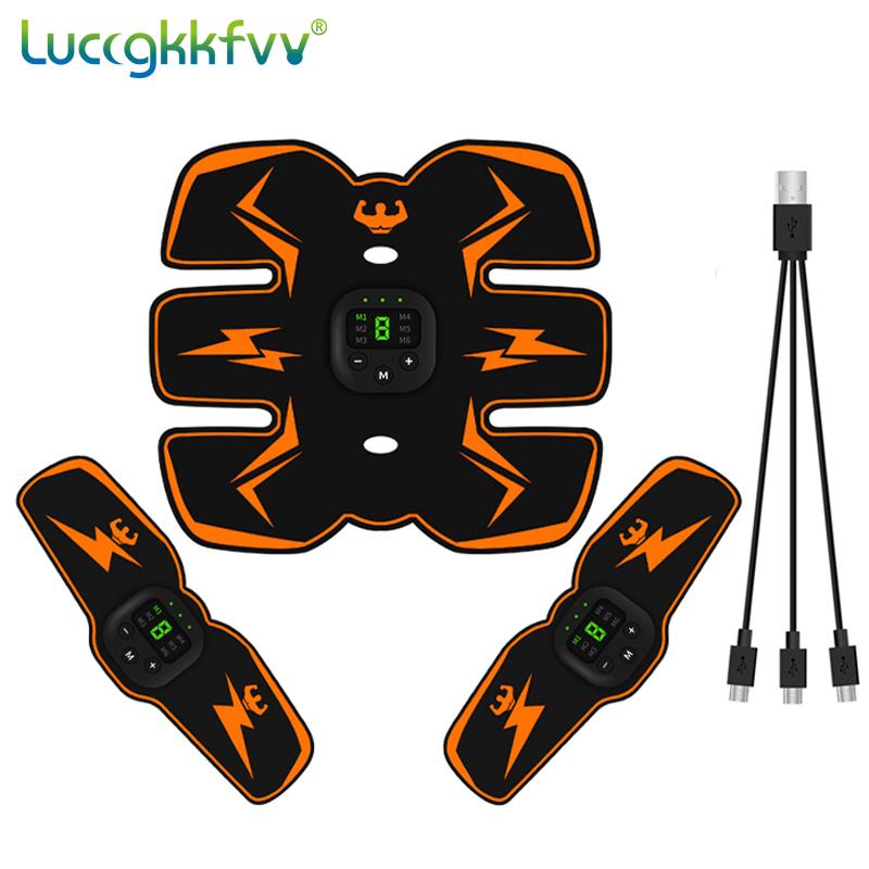 Stimolatore Muscolare Wireless Ems Intelligente Allenatore Fitness Allenamento Addominale Adesivi Elettrici per la Perdita di Peso Massaggiatore Rassodante per il Corpo