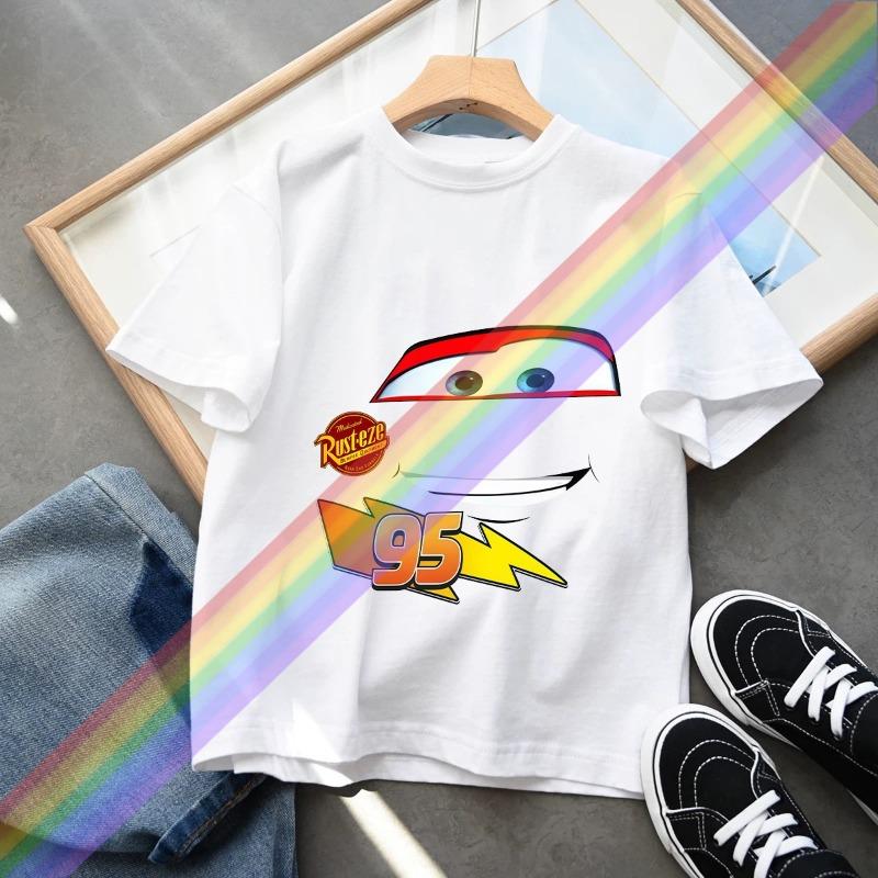 1pcs Boys 100% Cotton Tee Summer Cartoon Fashion T-shirt Student Short-sleeveds Astronaut Print Tops Childrens Round Neck Tshirt