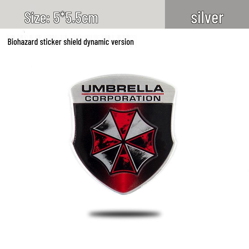 Creative Metal Car Stickers: Biochemical Crisis Scratch Cover & Umbrella Design