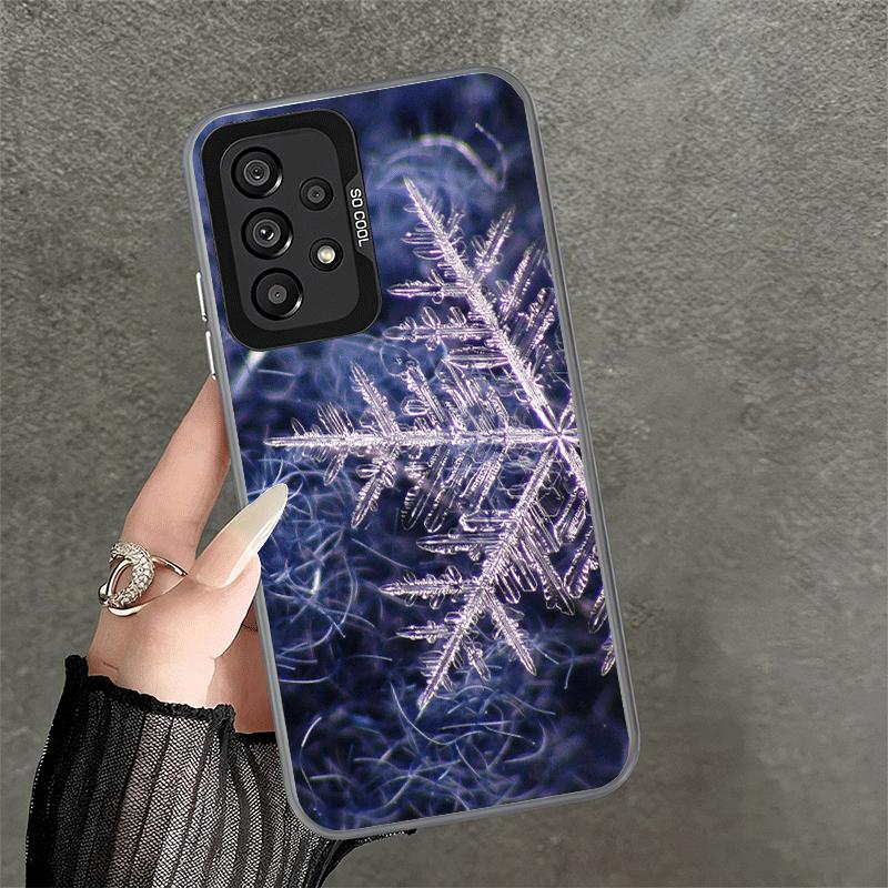 Snow Snowflake Winter Cold Shockproof Phone Case for Samsung A17 A16 A15 A14 A37 A57 A36 A56 A26 A35 A55 A25 A34 A54 A24 A13 A23