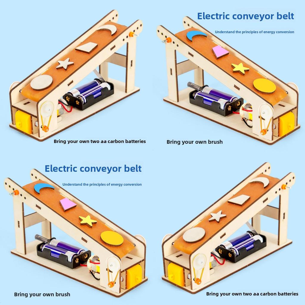 Science Educational Toy Kit For Kids With Diy Mechanical Conveyor Belt Model For Handson Learning