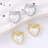 5pcs Elegant Bowknot Love Heart Charms Pendants for Jewelry Making Necklace Earrings Bracelet DIY Handmade Accessories Supplies