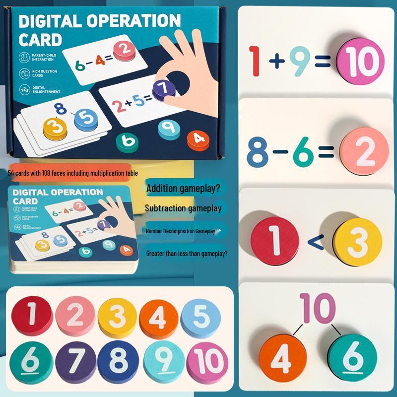 Children s Math Cards: Addition & Subtraction Practice for Early Education and Logical Thinking Development