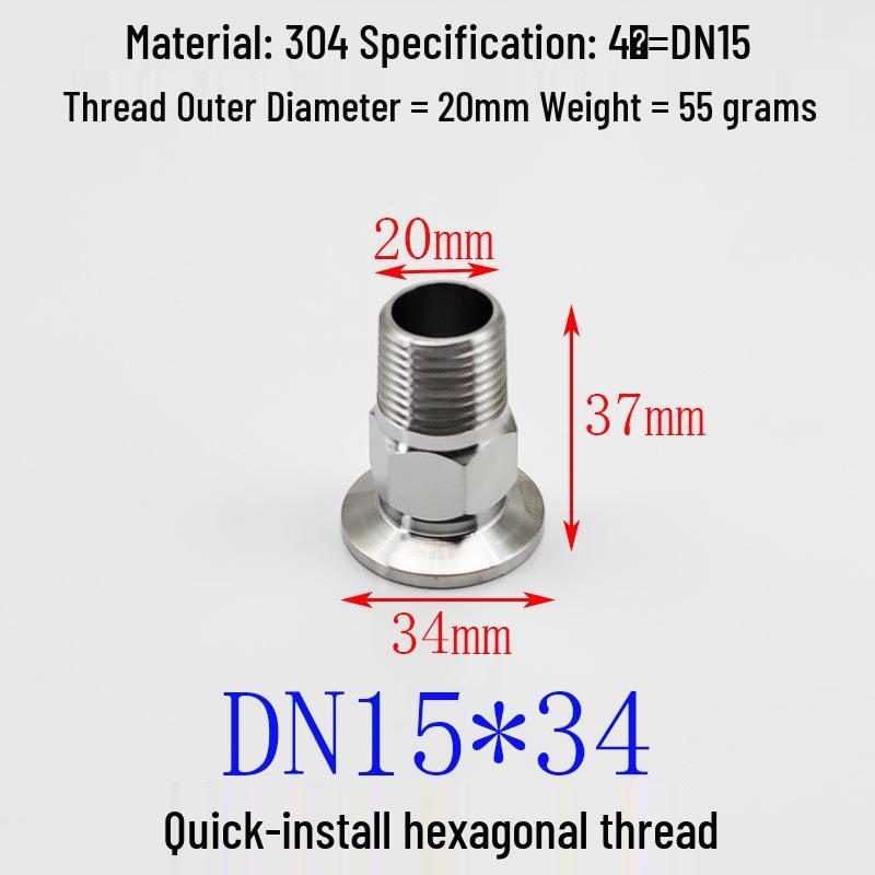 Hongshun Heavy-Duty Hex Quick Connect Stainless Steel Threaded Nipple with Chuck and Wrench Flats