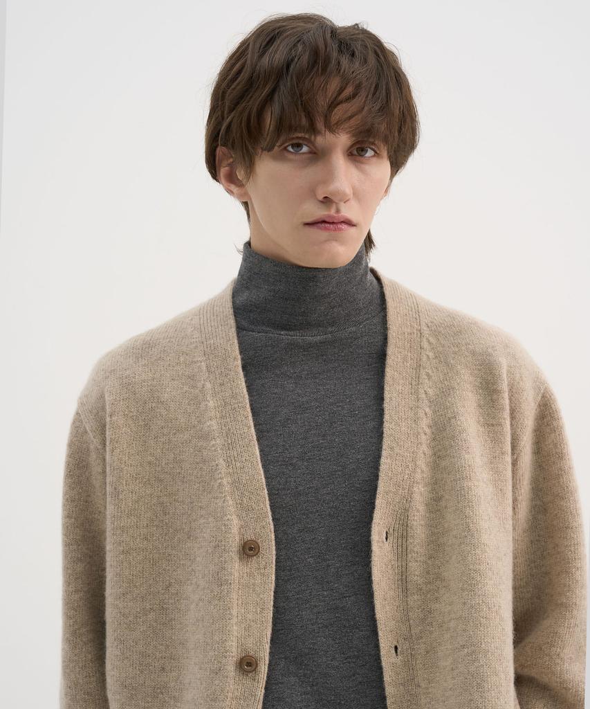 Trip Le Sens [100% Wool] Pure Light 4-Button Crop Cardigan_Hazel Beige