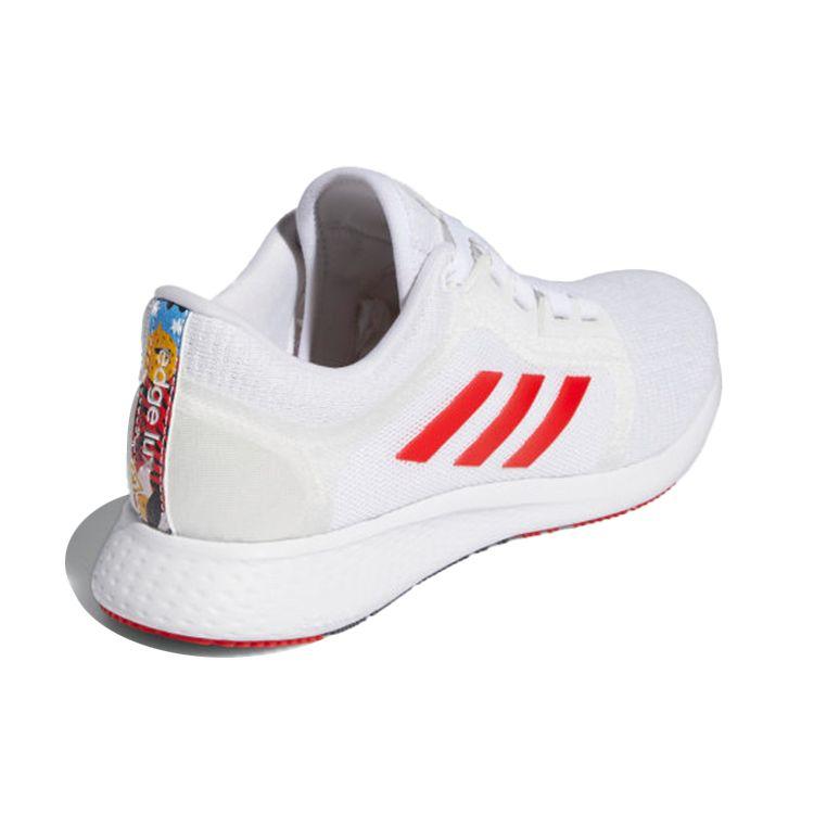 Adidas Edge Lux 4 Comfortable Simple Fabric Durable Shock Absorption Lightweight Low Top Casual Running Shoes Women Sneaker White Red FX9952