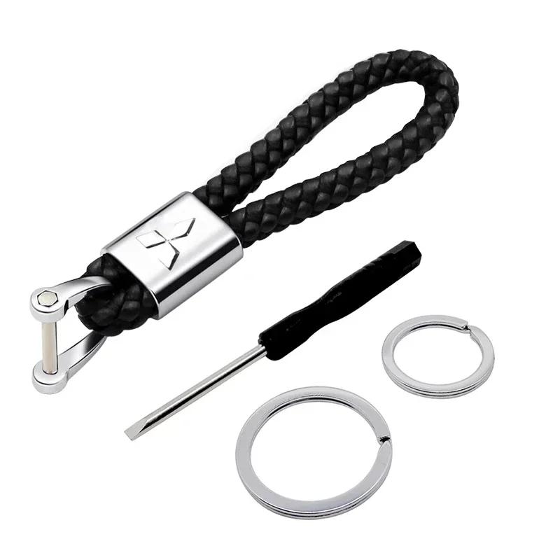 

Braided Rope Car Keychain Keyfob Keyring Pendant for Mitsubishi Xpander Eclipse Cordia ASX EVO Lancer Montero Mirage Outlander