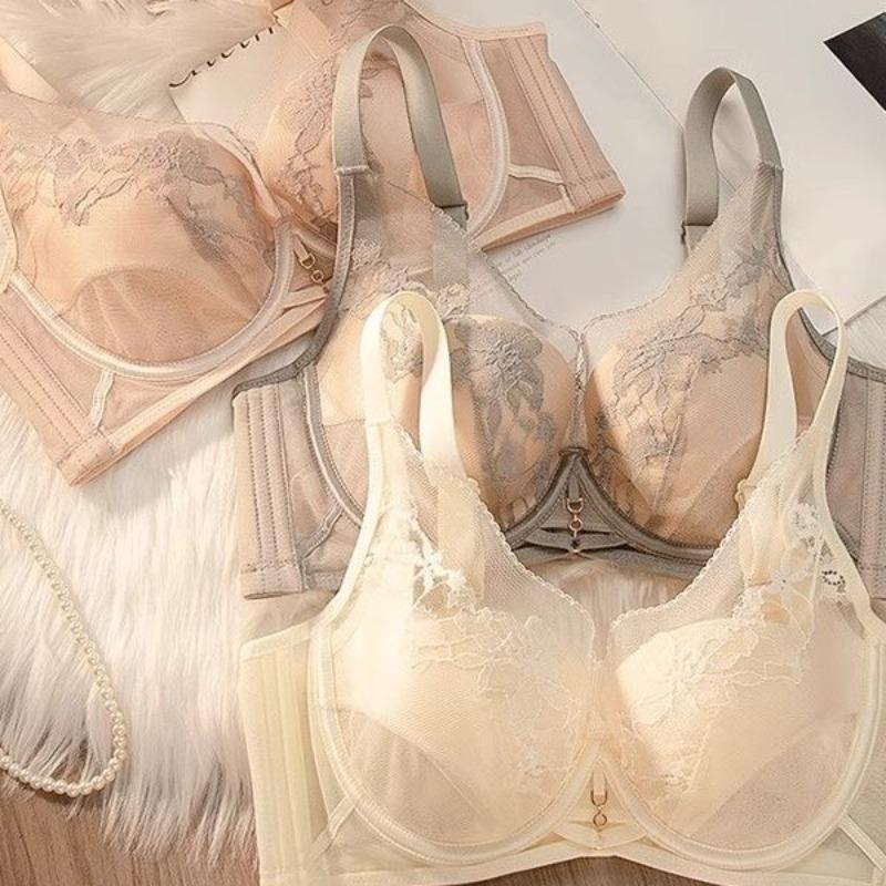 Women's Summer Thin Sexy Big Boobs Show Small Gather Breast To Prevent Drooping Non Mark Underwear