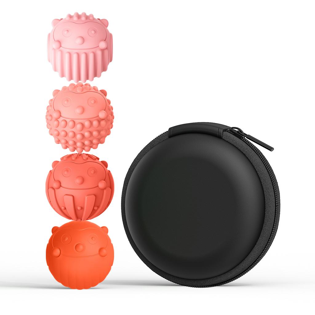 Magnetic Silicone Fidget Balls For Adults  Teens 4Pcs Sensory Textures Toys Silent Fidgets Roller Massage Toy For