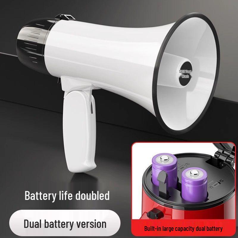 Portable Megaphone Speaker with Voice Recording for Street Vendors and Promotions