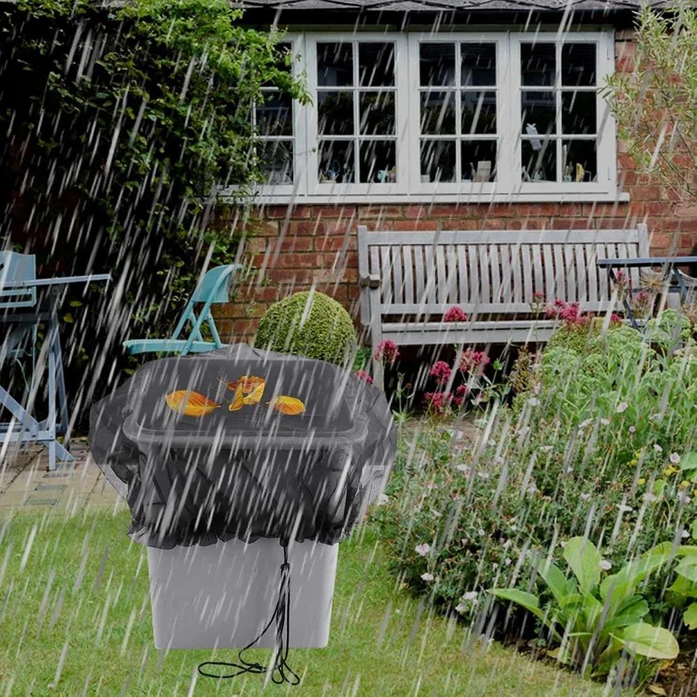 4 Stück 95 cm Outdoor-Netzabdeckung für Regentonnen, Wasserauffangeimer, Abdeckung, Wassertank-Schutz, Gartenbedarf