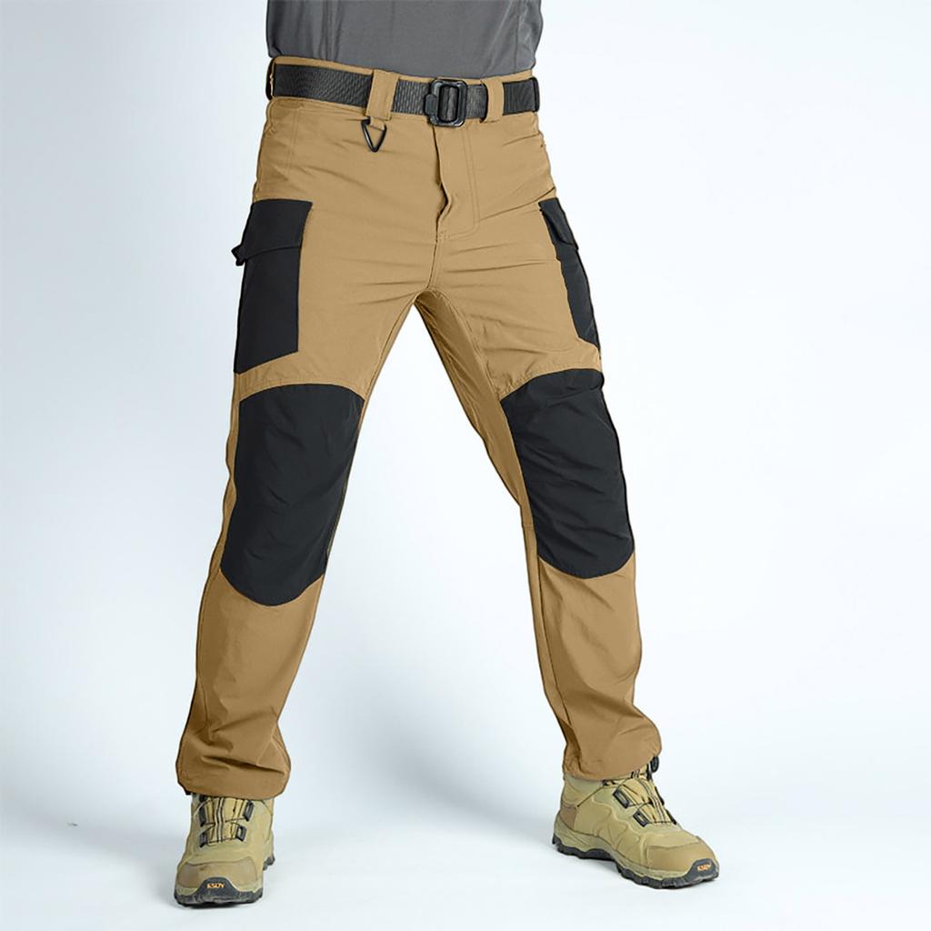 Men's Work Pants Outdoor Work Fishing Camping Wear-resistant Multi-Pocket Work Pants (Belt Not Included)