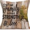 American Retro Printed Linen Pillowcase Living Room Sofa Office Pillow Car Cushion Cover