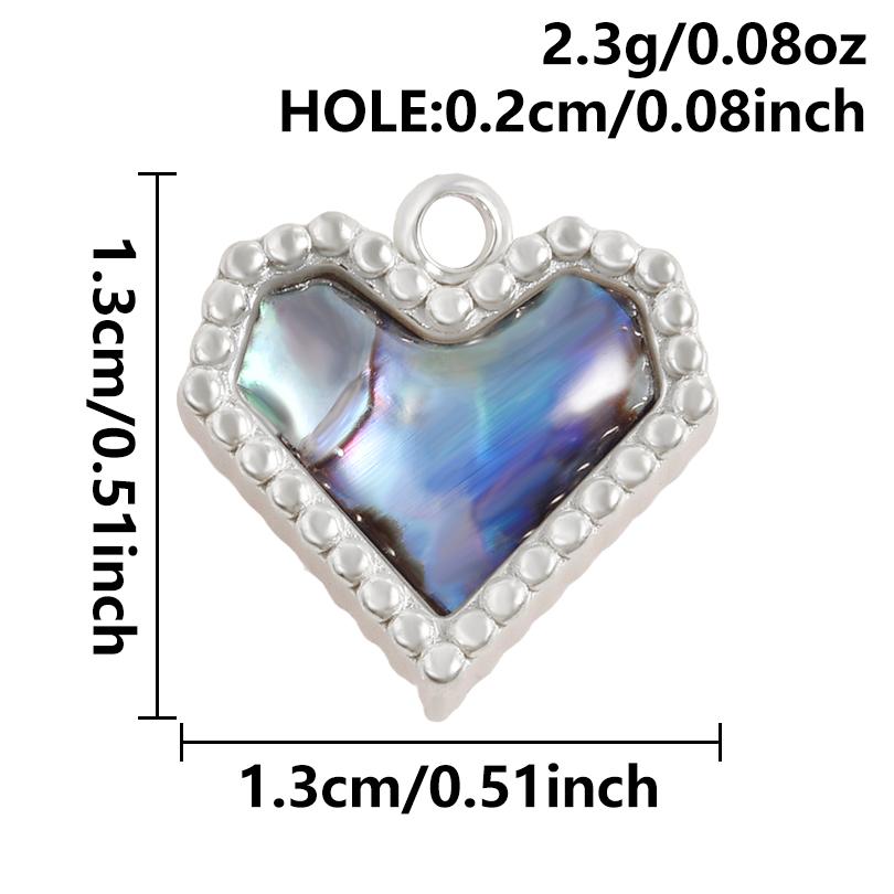 2pcs Various Shape Abalone Shell Trendy Square Oval Rectangle Stainless Steel Charm For Jewelry Making Supplies DIY Pendant Bulk