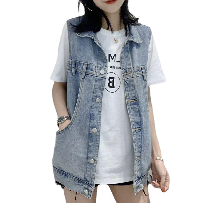 2025 Spring/Autumn Women's Loose Korean Denim Vest