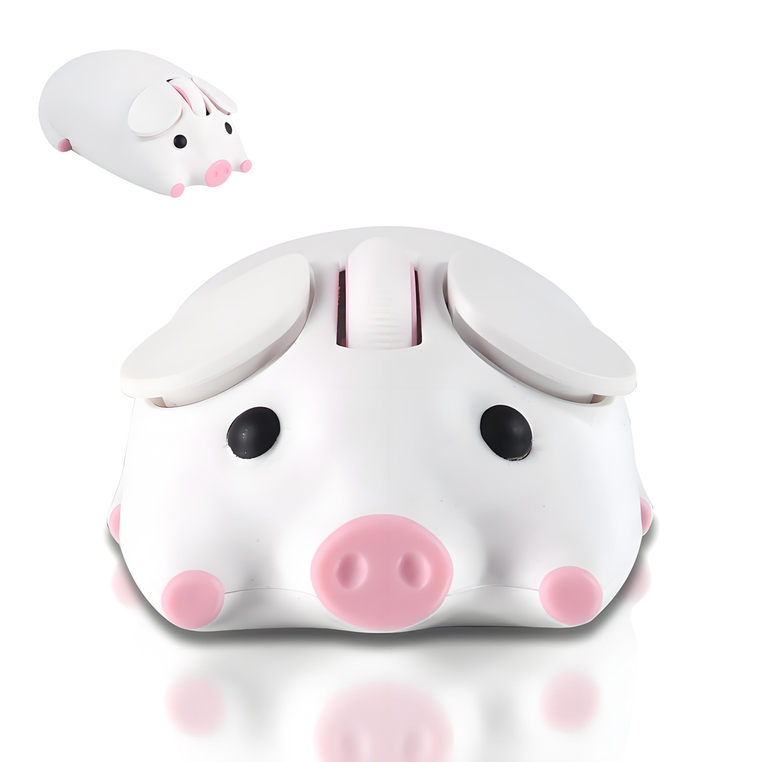 

Wireless Mouse with Pig Dual Character 1200 Includes Japanese Instruction Compatible with and Desktops Design, 2.4GHz Bluetooth, Modes, 3-Button, білий