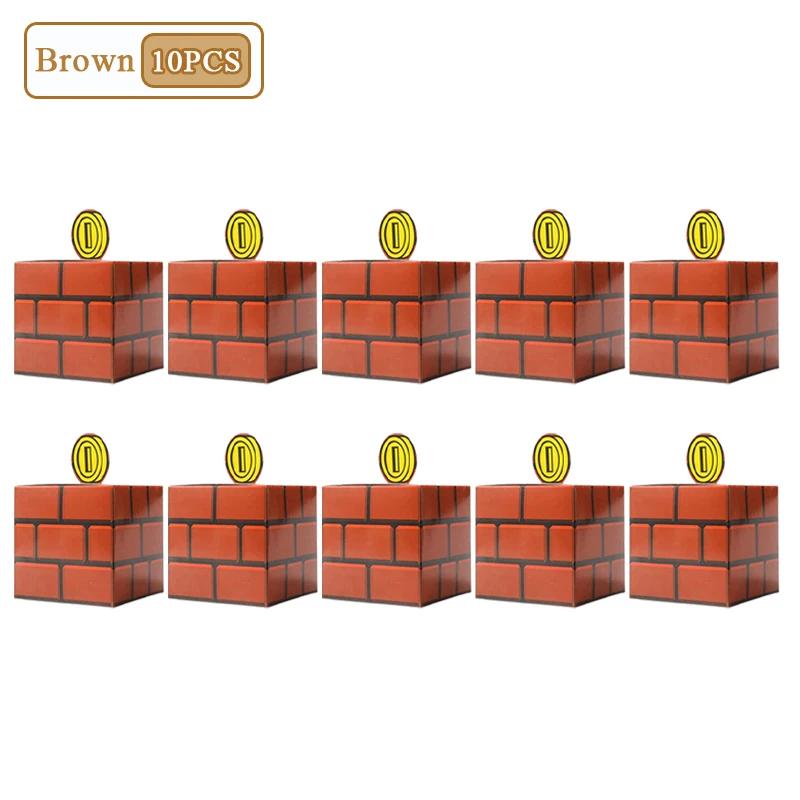 1-40PCS Game Themed Candy Boxes Birthday Party Gift Bags Hospitality Boxes Brick Pipe Pentagram Boxes Home Party Decorations