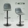 Bar Stools Set of 2, Modern Swivel Barstools with Footrest for Kitchen Island and Dining Room, Green