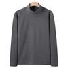 Neues Herren High Neck Gebürstetes Langarm Warmes Base Layer Oberteil