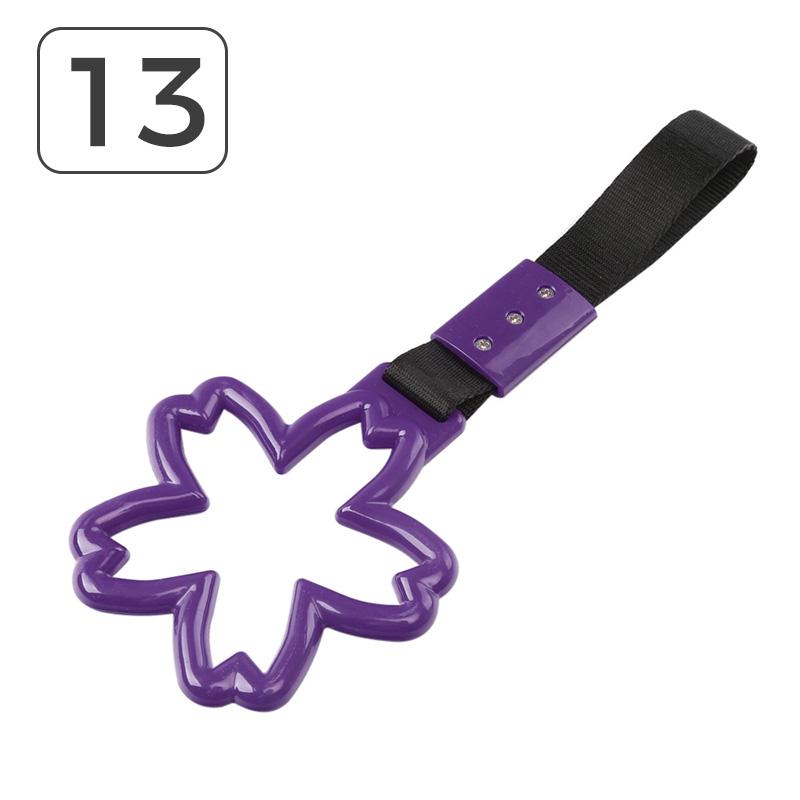 Flower-shaped Plastic Pull Ring Car Handrail Belt Decorative Rear Bumper Warning Ring Subway Train Bus Handle Strap