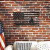 Custom Personalized Military Kneeling Serviceman Memorial Metal Wall Art Battlefield Cross Plaque Honor Veterans Decor Sign