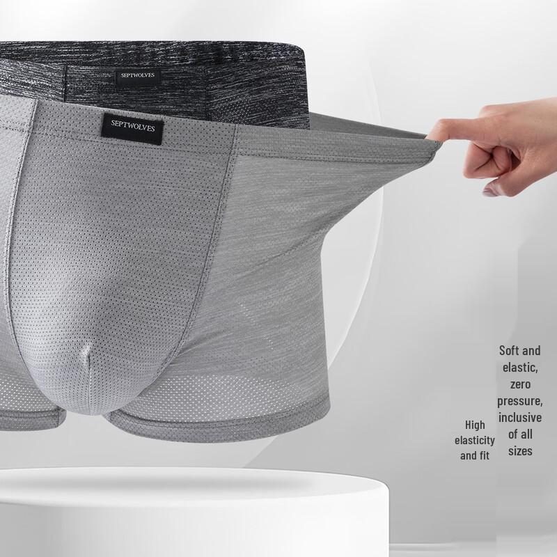 Qipilong Men's Breathable Mesh Boxer Briefs