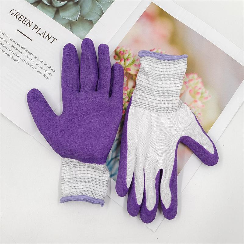 13-Gauge Latex Foam Gloves: Wear-Resistant, Anti-Slip, Soft, Breathable, Protective Gloves for Dry Use